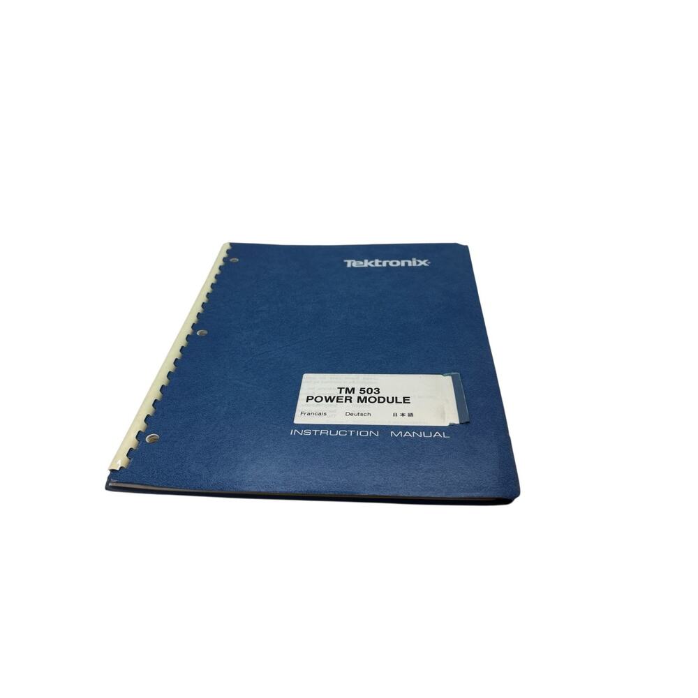 TEKTRONIX TM 503 power module Instruction Manual 070-1305-01 May 1984